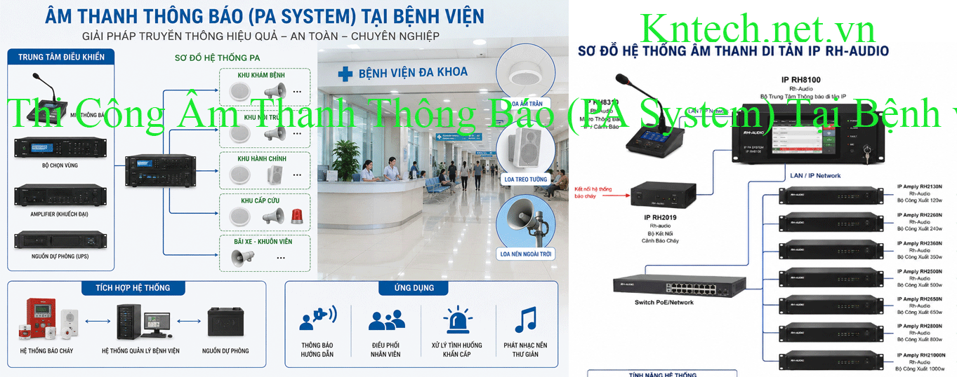 Thi Công Âm Thanh Thông Báo (PA System) Tại Bệnh viện